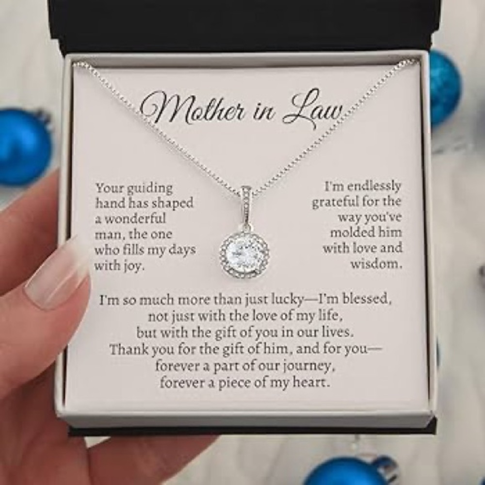 Elegant Silver Necklace for Mother-in-Law